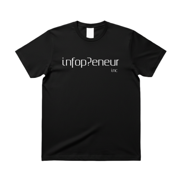 Infopreneur Inc. Black T-Shirt (Text Design)